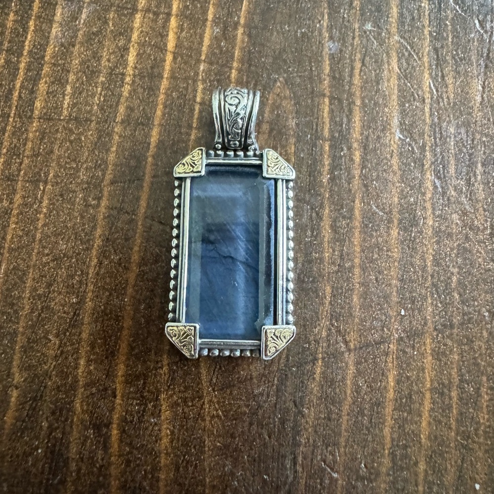 Sparta Collection, Sterling Silver & 18 k Gold, Spectrolite, Pendent